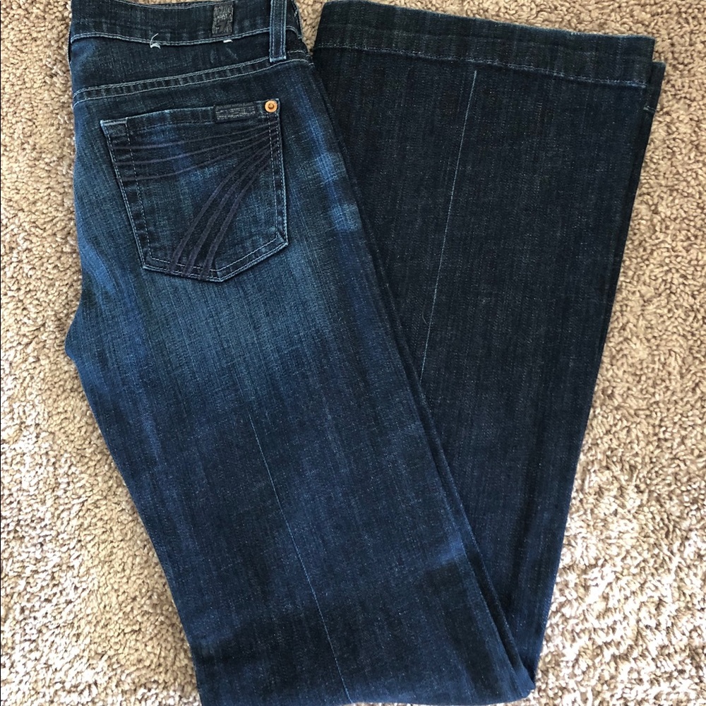 For all mankind wide leg jeans